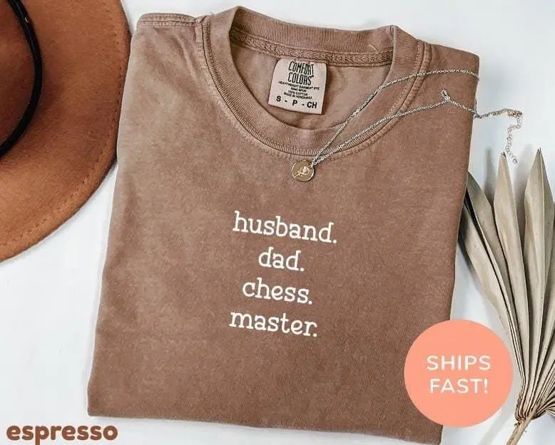 Comfort Colors Husband Dad Chess Master Shirt, Chess Dad Shirt, Chess Gifts, Chess Player Shirt, Father's Day Gift, Chess Legend Gift