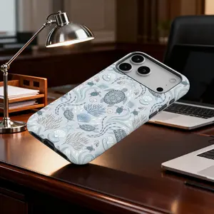 212Coastal Sea Turtle and Shells iPhone Case Ocean Life Aesthetic Phone Case for iPhone 17 16 15 14 13 12 Pro Max Samsung S26 S25