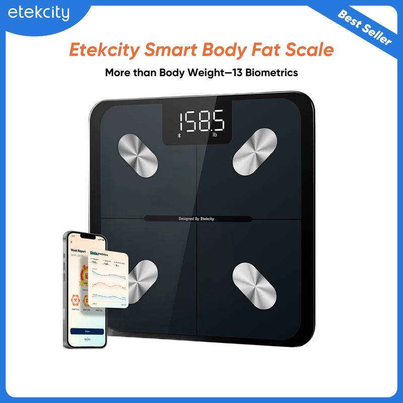 Etekcity Smart Body Fat Scale with BMI, Body Fat, Muscle Mass, Accurate Bluetooth Home User Health Equipment, TikTokShopHolidayHaul Deal - Smartscale Valentinesday Gift