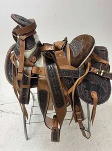 Charro Saddle 15.5” – Tierra Noble Bordada (Caballo Edition) – Set Completo