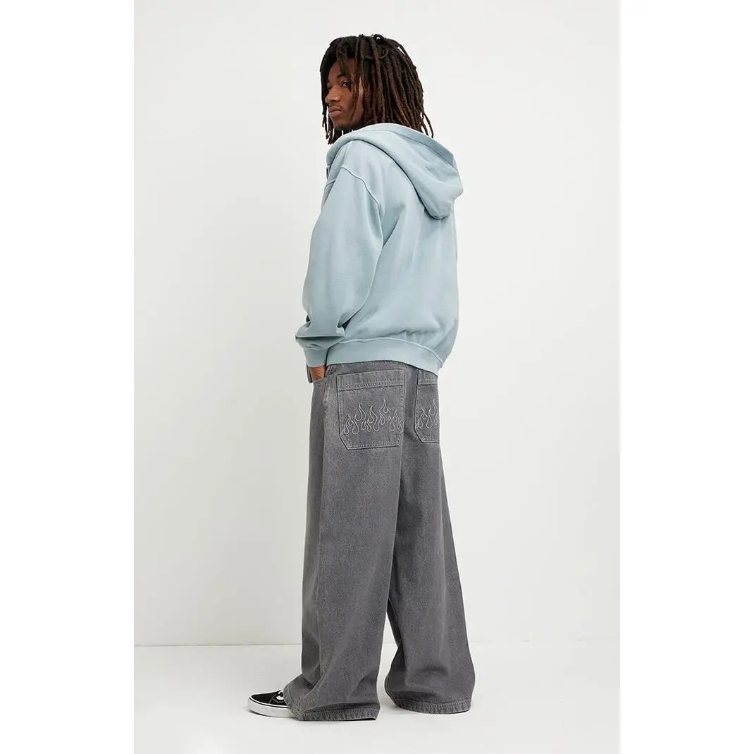 Pacsun Men's Ryder Ultra Baggy Jeans Flames Gray Pacsun Men's Ryder Ultra Baggy Jeans Flames Gray
