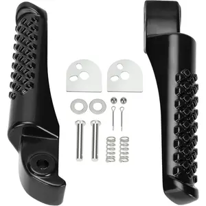 Mini Bike Foot Pegs For Coleman Powersports BT200X,CT200U,CT200U-EX,CT100U,Trail 200,CC100X,212cc,196cc,6.5hp Motor Minibike Parts Footrest Bracket Set Assembly Left Right 2 Pack