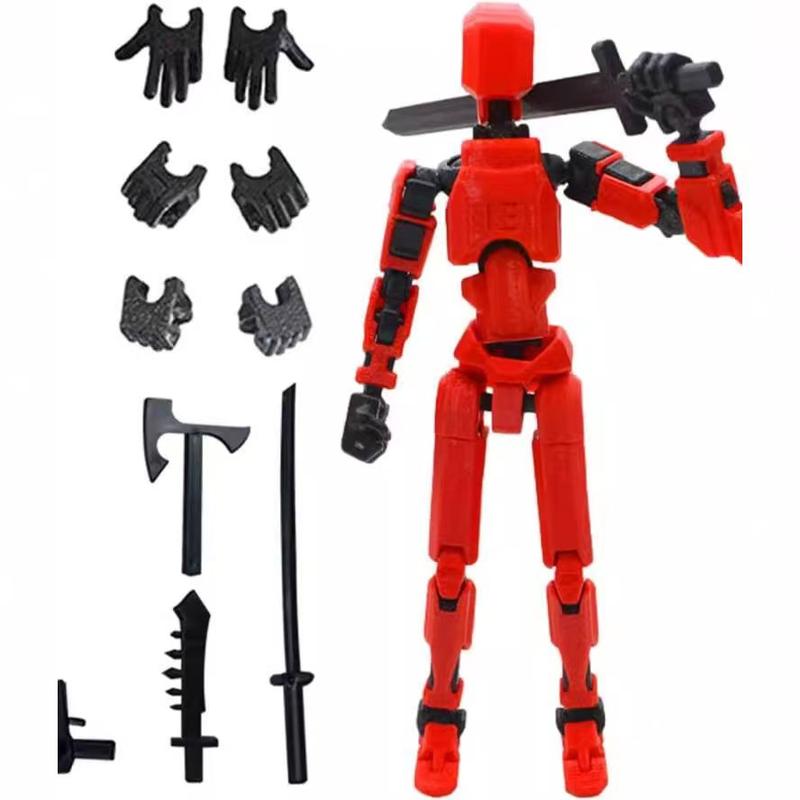 Assembly-Required Dummy Titan T13 Articulated Action Figure Multi-Jointed Movable Lucky Action Figure Multi-Articular Desktop Decoration Creative Gift Craft Model Toy Set