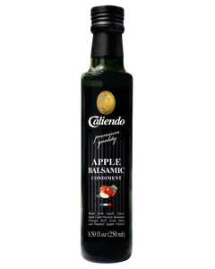 Caliendo Apple Infused Balsamic Vinegar, Modena IGP, Authentic Italian - 8.5 Fl Oz Bottle