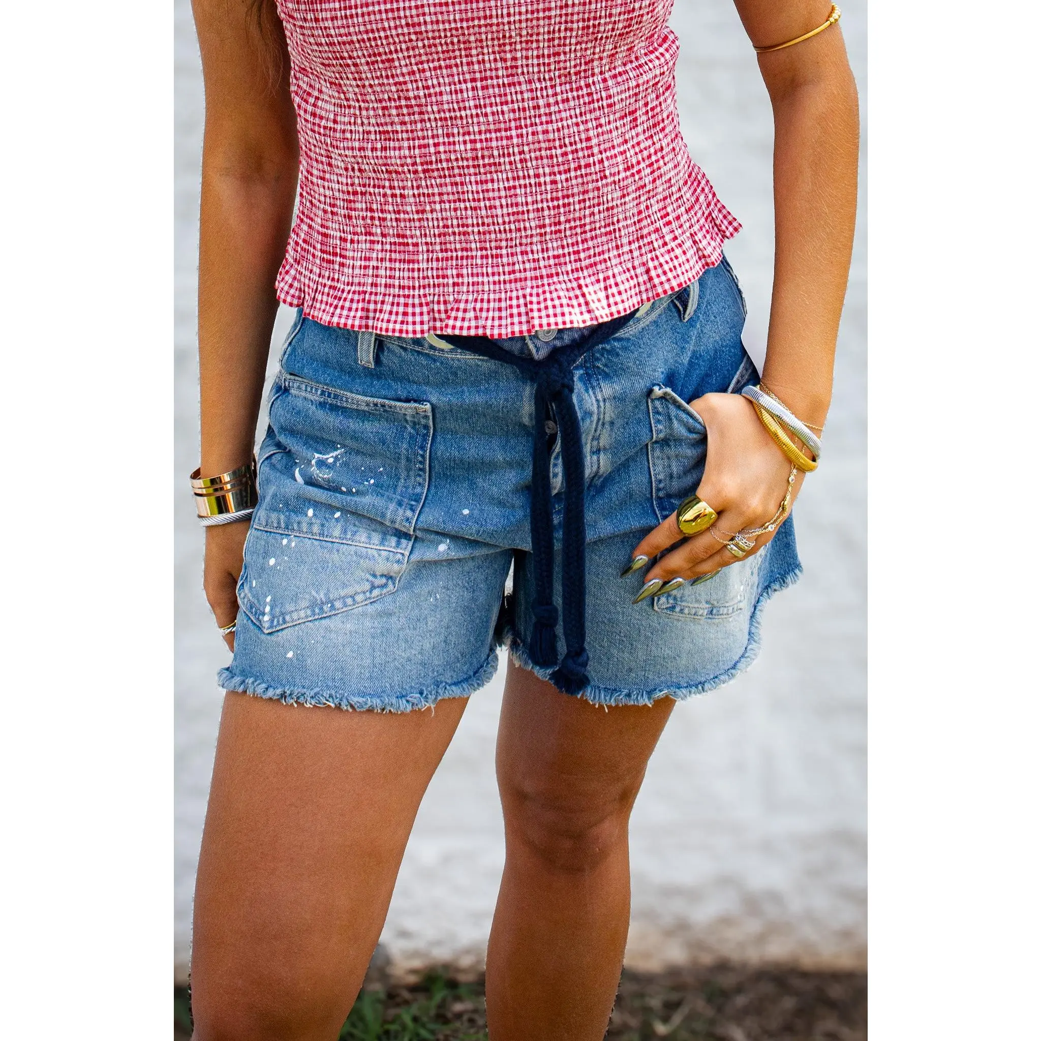 Free People - Moxie Shorts - TIMELESS BLUE