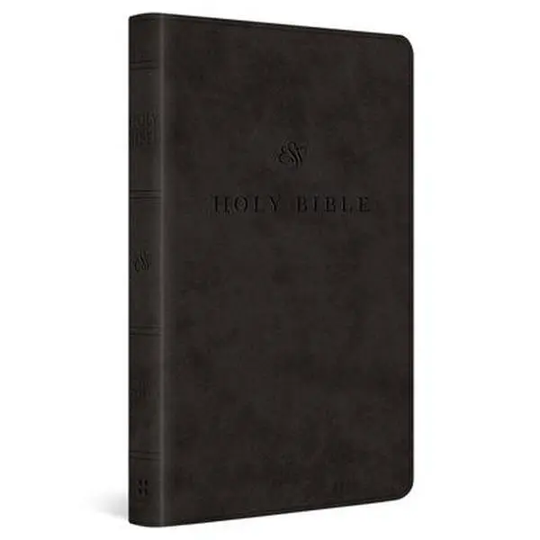 ESV Premium Large Print Red Letter Holy Bible, Trutone Black, Leather/Fine Binding