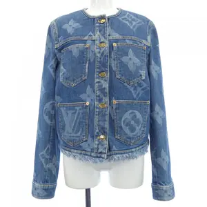 Pre-owned Louis Vuitton Denim Small Leather Goods Giant Monogram Jacket