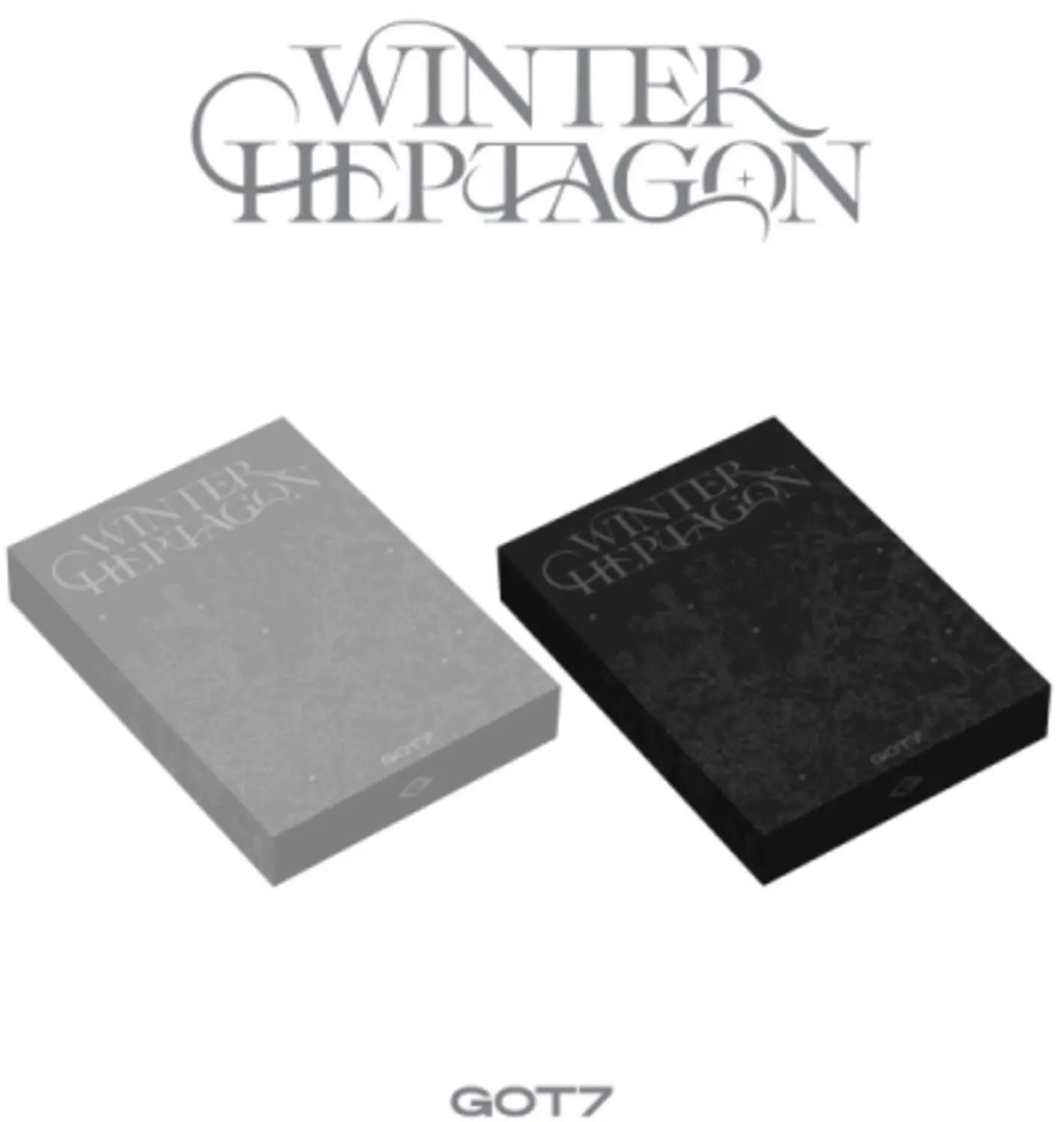 GOT7 - Winter Heptagon New Album Bundle - incl. 56pg Photobook, 2 Photocards, Photo Print, Folded Poster, Sticker, Accordion Message Card