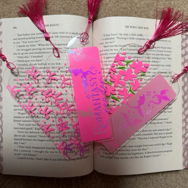 Custom Acrylic Bookmark | Personalized Book Accessory | Handmade Reader Gift