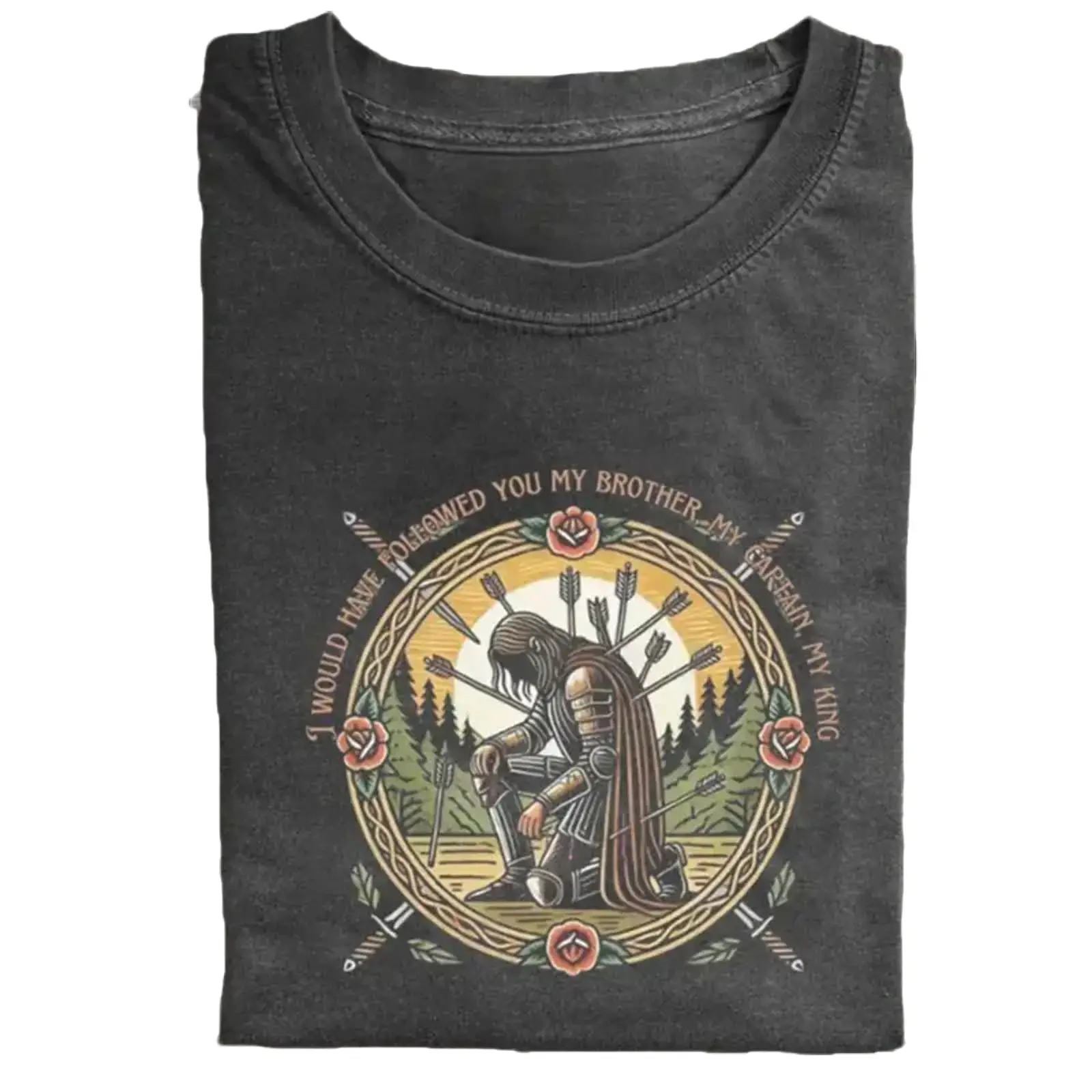 Vintage Boromir Lord of the Ring Comfort Color Tee JRR Tolkien Middle Earth Ring Spun Cotton Casual Soft Washed T-Shirt Trendy Tops for Perfect Gift