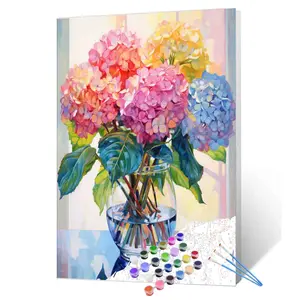 Adult Paint by Numbers Kit, African Women, Cute Kids, Colorful Flowers, UFO Forest Scene, Acrylic DIY Art, Relaxing Home Decor, 16x20 inch (40x50cm)