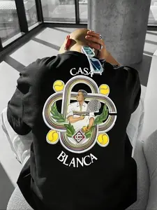 Men's Unique Summer Regular T-Shirt with Geometric Print, Fitted Casual Style, Casual Street Wear for Comfortable Daily Wear, Perfect for Spring & Summer