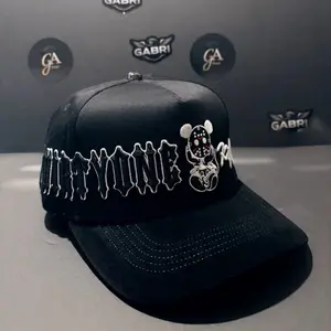 31 Kills 31 hats-Black Baseball Cap with Embroidered Freddy Bear Design and Adjustable Strap for Men and Women