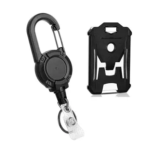 Retractable Badge Holder Set with Carabiner Reel Clip, Badge Holder & Card Slot Set, Identification Badges & Supplies for Office