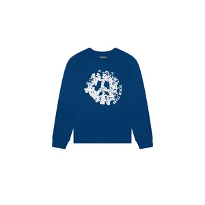 Peace Wreath Long Sleeve Tee "Navy" DT214