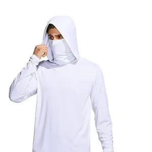 2026 Summer Sun Protection Jacket Outdoor Hooded Ice Silk Sun Protection Jacket for Men UV Protection Fishing Mask Sun Protection