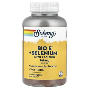 Solaray Bio E® + Selenium with Lecithin, 120 Softgels