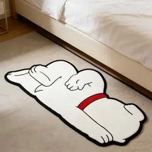 Fashionable Cartoon Dog Carpet, Adorable Plush Decorative Area Rug for Bedroom, Soft and Comfortable Mat for Living Room and Decor, Soft Indoor Rugs