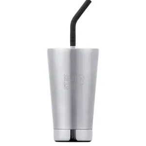 Klean Kanteen Insulated Tumbler 16 oz with Straw - Stainless Steel Finish, Ideal for Drinking and Keeps Beverages Cold or Warm - Flasks, Drinkware Portable Water Bottles Mug Bottled Cup Reusable Washable
