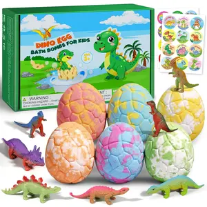 Bath Bombs for Kids with Dragon Toys Inside, Easter Basket Stuffers for Toddlers, Sanyi Dinosaur Toys Gifts for Kids 3-7, Dino Egg Fillers Bubble Bath Birthday Gifts for Boys Girls