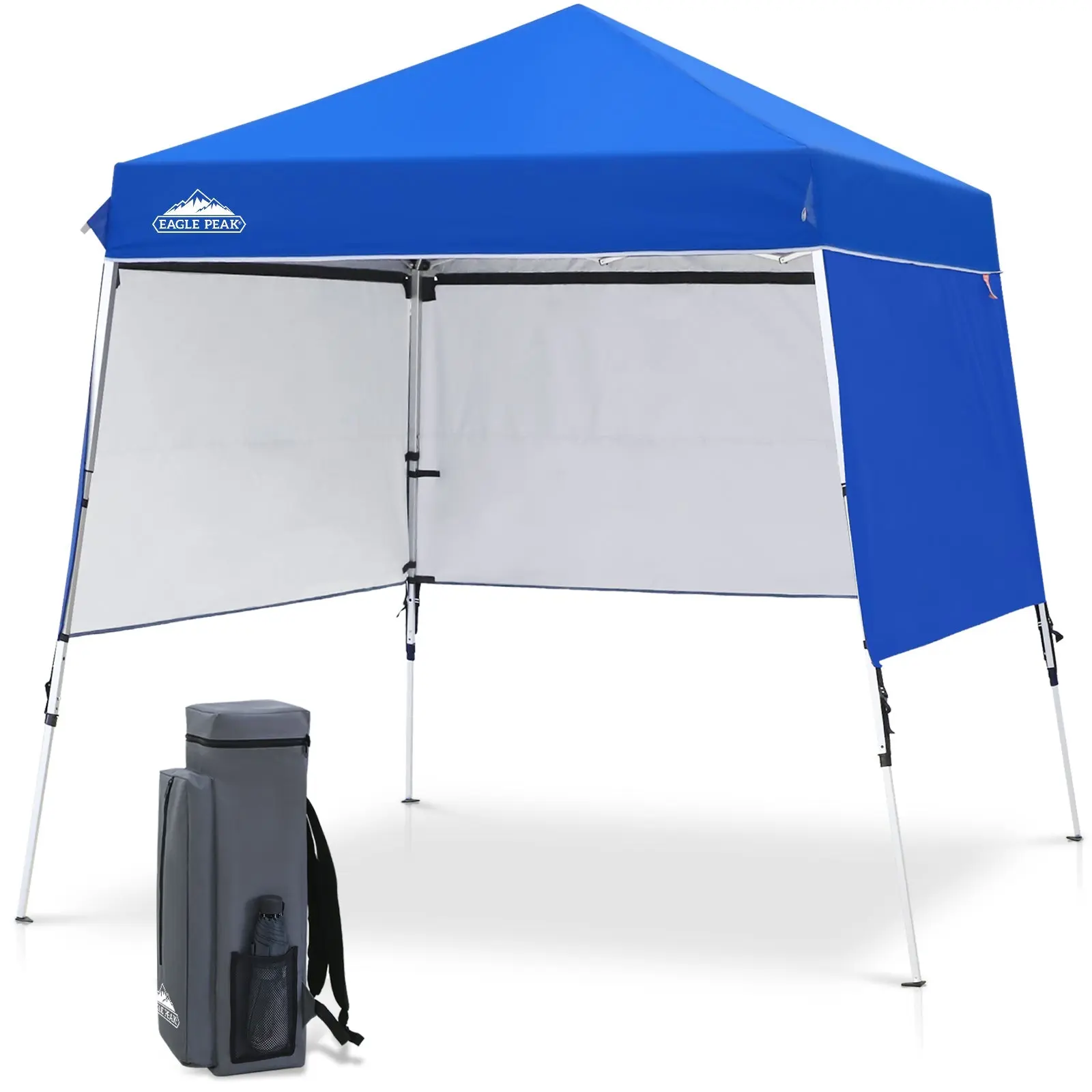 8x8 Pop Up Canopy Tent with 3 Half Walls, Compact