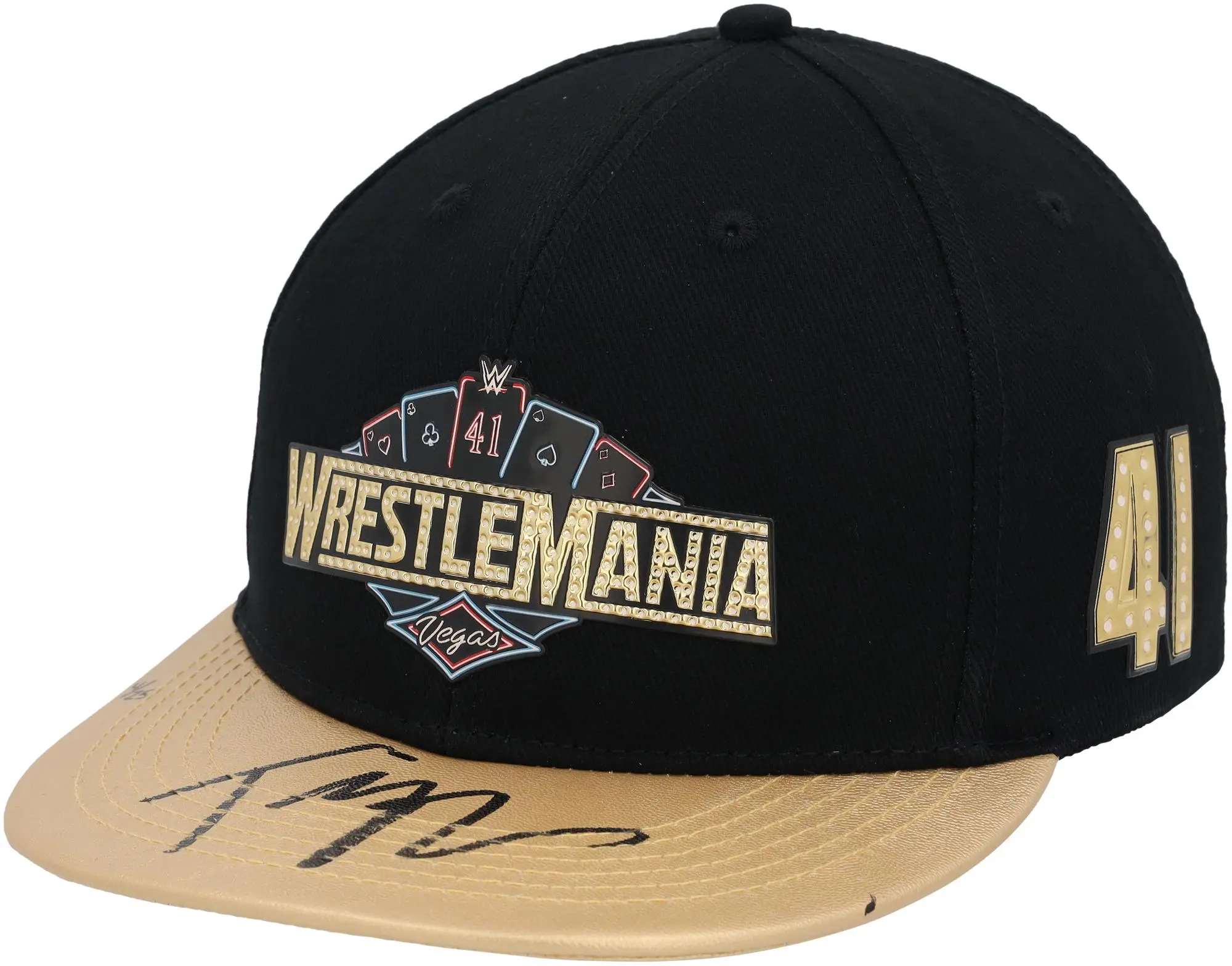 Tiffany Stratton WWE Autographed WrestleMania 41 Gold Brim Snapback Cap - Limited Edition of 25 - Fanatics Authentic Certified