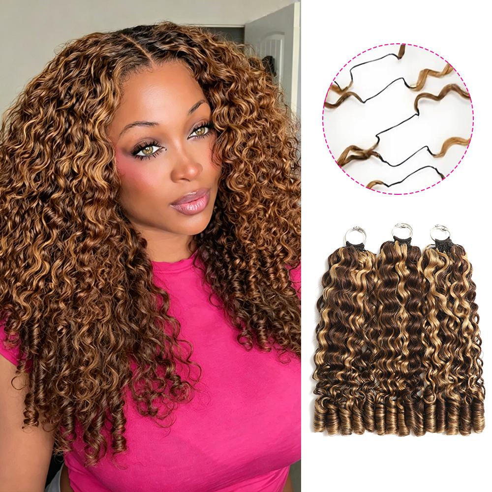 【New Color】Asakiss 99J Burgundy Crochet Human Hair Bundles Burmese Curly #4 Chocalate Brown Crochet Hair for Miracle Knots Pre-Separated 50g/Pack 40 Strands/Pack Time-Saving Hair 4-5 Packs for Full Head Protective Hairstyles