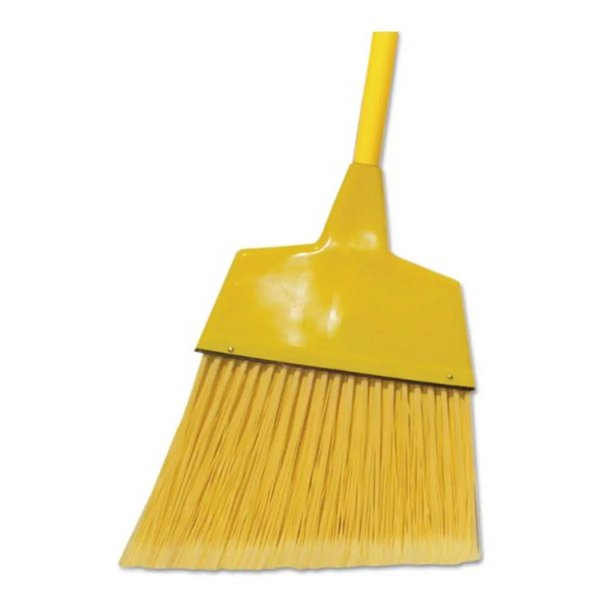 212 MAIN Boardwalk BWK Corn & Fiber Angled-Head Lobby Broom - 42 in. Wooden Handle House Cleaning Tool, Yellow Plastic Components, 12 Per Carton, Home Care Supply, House Cleaning Tools