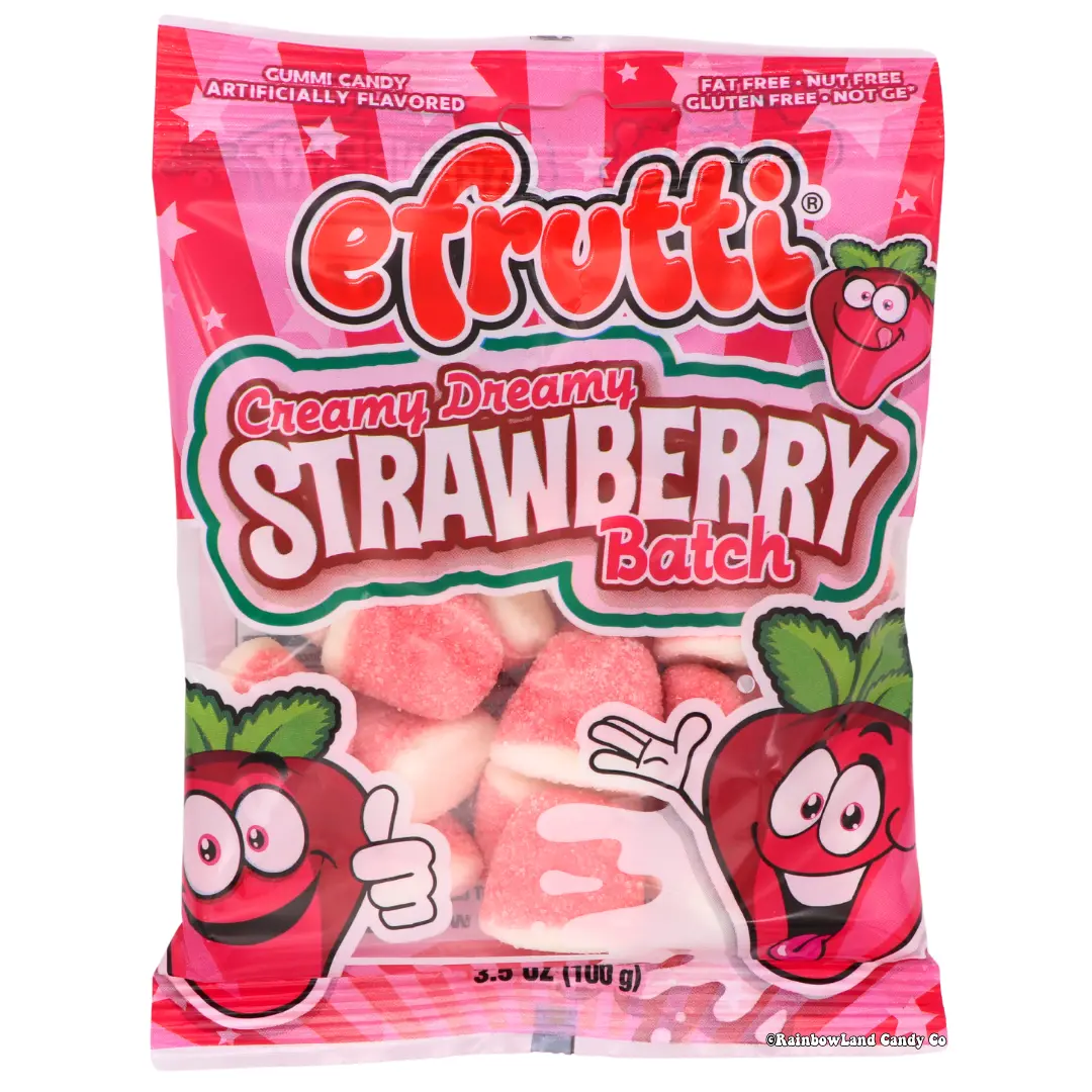 efrutti Creamy Dreamy Strawberry Batch Gummies | 3.5 oz Bag efrutti Creamy Dreamy Strawberry Batch Gummies | 3.5 oz Bag