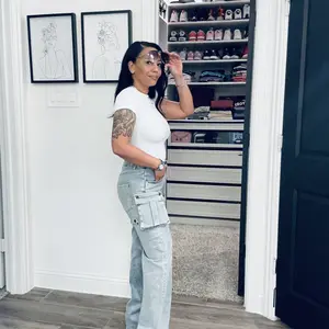 She Snaps Back Jeans/Shorts Cropped Detachable High Waist Leg Style