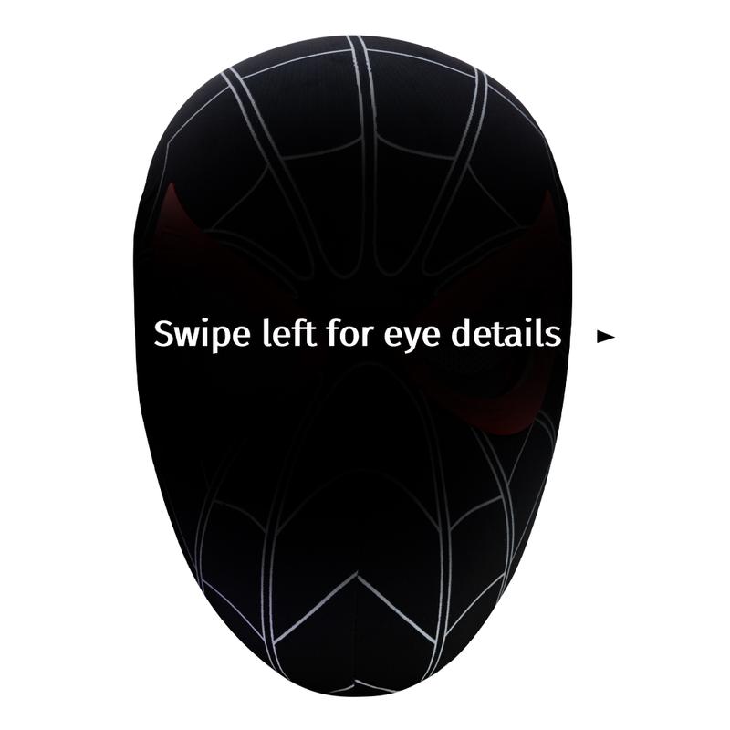 Cool Hero Mask - Remote Control Skin-friendly Red & Blue Lights - Perfect for Cosplay, Halloween, Festivals, Parties - 26cm x 19cm x 11cm - Plastic Material