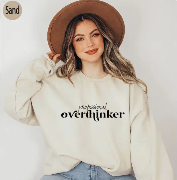 Professional Overthinker Sweatshirt, Anxiety Sweater, Mental Health Sweatshirt, Self Care Sweatshirt, Self Love Sweatshirt, Trendy Sweatshirt