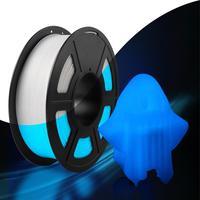 PLA White Filament (Glow Blue)