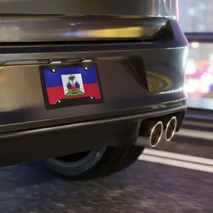 Haiti Flag Vanity Plate | Haitian Coat of Arms License Tag