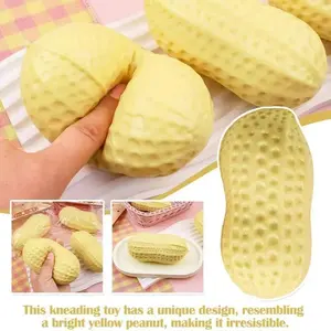 Peanut Squishies Toys, Peanut Shaped Slow Rebound Squeeze Toy, Anxiety Squishies, Fidget Cube Stress Relief, Stress Relief Fidgeting, Soft Squishy Sensory Toy, Decompression Dough for Adults & Kids