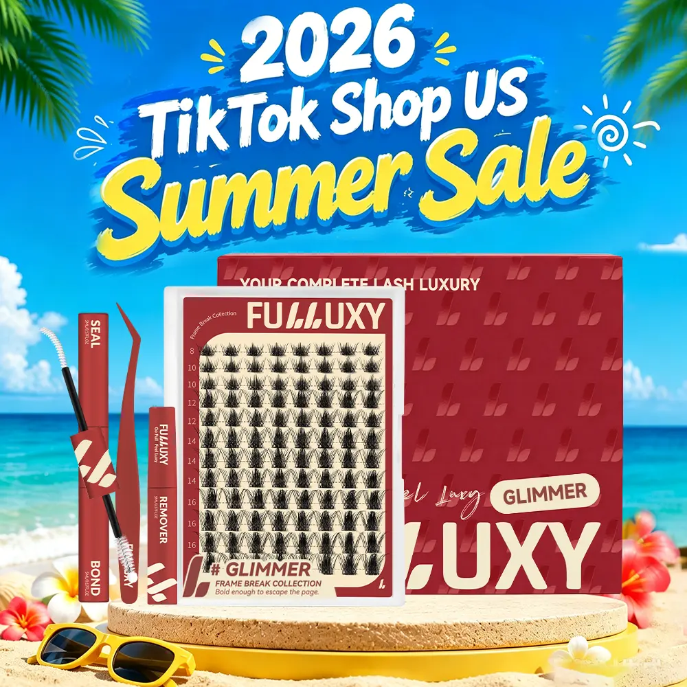 GLIMMER | Fulluxy Frame Break Collection MangaMagic  Upgrade U Lashes with Ultra-Dense, Waterproof, Long-Lasting Lashes | Fairy | Fashion Wet Look Manhua | Fairy Wink Beginner-Friendly DIY for a Flawless, Voluminous Look | Trendy & Must-Have Clusters