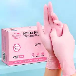 Pink Nitrile Gloves Kitchen • Scientific Research • Practical • Sturdy