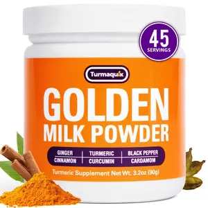 Turmaquik Golden Milk Turmeric Powder - Supplement for Optimum Health - Edible Healthcare Dietary Fitness Bathroom