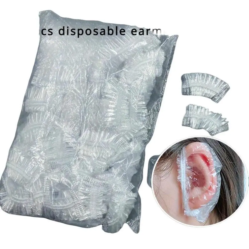 100pcs Disposable Ear Covers for Hair Dye and Shower Protection, Waterproof Low-Pressure Material, Hygiene, Ideal for Beauty and Personal Care