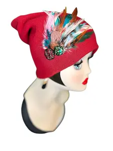 Emerald Fields Statement Patchwork Flapper - Embellished Vintage Jeweled & Feathered All Season Wearables