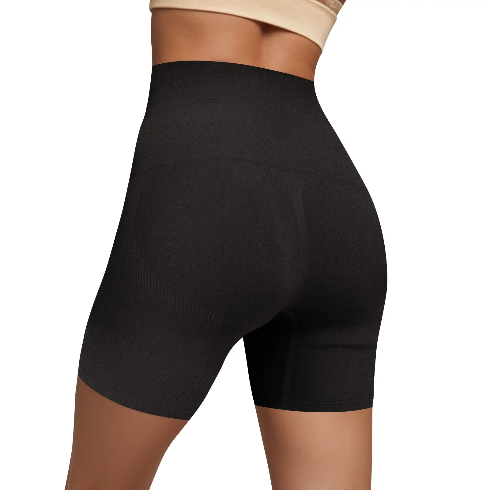 QUASTI Women's Nylon High-Waist Sculpting Shapewear Shorts, Elegant Seamless Tummy Control, Comfy Hip-Lifting Butt Leg Shaping Underwear, Lightweight Full-Coverage Slimming Waist Trainer for Daily Wear & Office, Shapewear For Women, Butt Leg Shaping Short