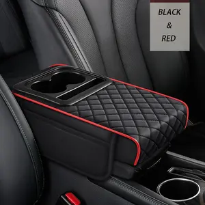 Premium Car Armrest Pad, Car Armrest Box, Car Storage Organizers, Multifunctional Car Organizer, Multi-Functional Storage Space, Cup Holder, Phone Slot, Tissue Holder, Dual-Sided Pocket Design, Anti-Scratch Console Protection