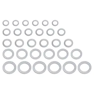 30 Pairs Wedge Lock Washer Assortment Kit, Manganese Steel Shakeproof Anti-Loose Quick Speed Locking Washers, Available in Sizes M8/M10/M12/M16/M20