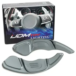 iJDMTOY Gun Metal Grey CNC Billet Aluminum Larger Paddle Shifter Extensions For Volkswagen: 2015-2020 MK7 GTI/Golf