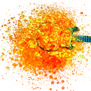 Push-Up Sherbet Fluorescent Orange Iridescent Pixie for Poxy Chunky Glitter