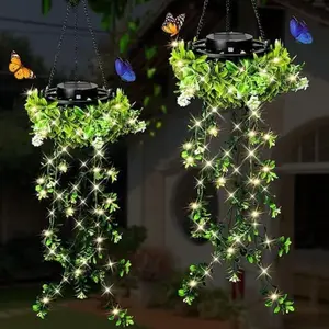 Solar Garden Light, Hanging Solar Plant Lantern, Milan Grass Hemisphere Lamp, Outdoor Decor for Patio, Courtyard, Wedding Party Atmosphere, Solar Illuminated Lanterns