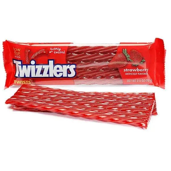 Twizzlers Strawberry Twists Candy Packs: 18-Piece Box Twizzlers Strawberry Twists Candy Packs: 18-Piece Box