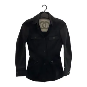 Pre-owned CHANEL Cotton Small Leather Goods Coco Mark Sports Line Silk Jacket