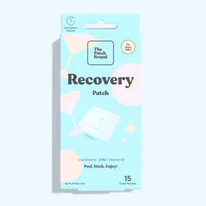 The Patch Brand Recovery Patch - Glutathione DHM Vitamin B1 - 15 Clear Patches for Better Morning - No More Pain - Peel Stick Enjoy