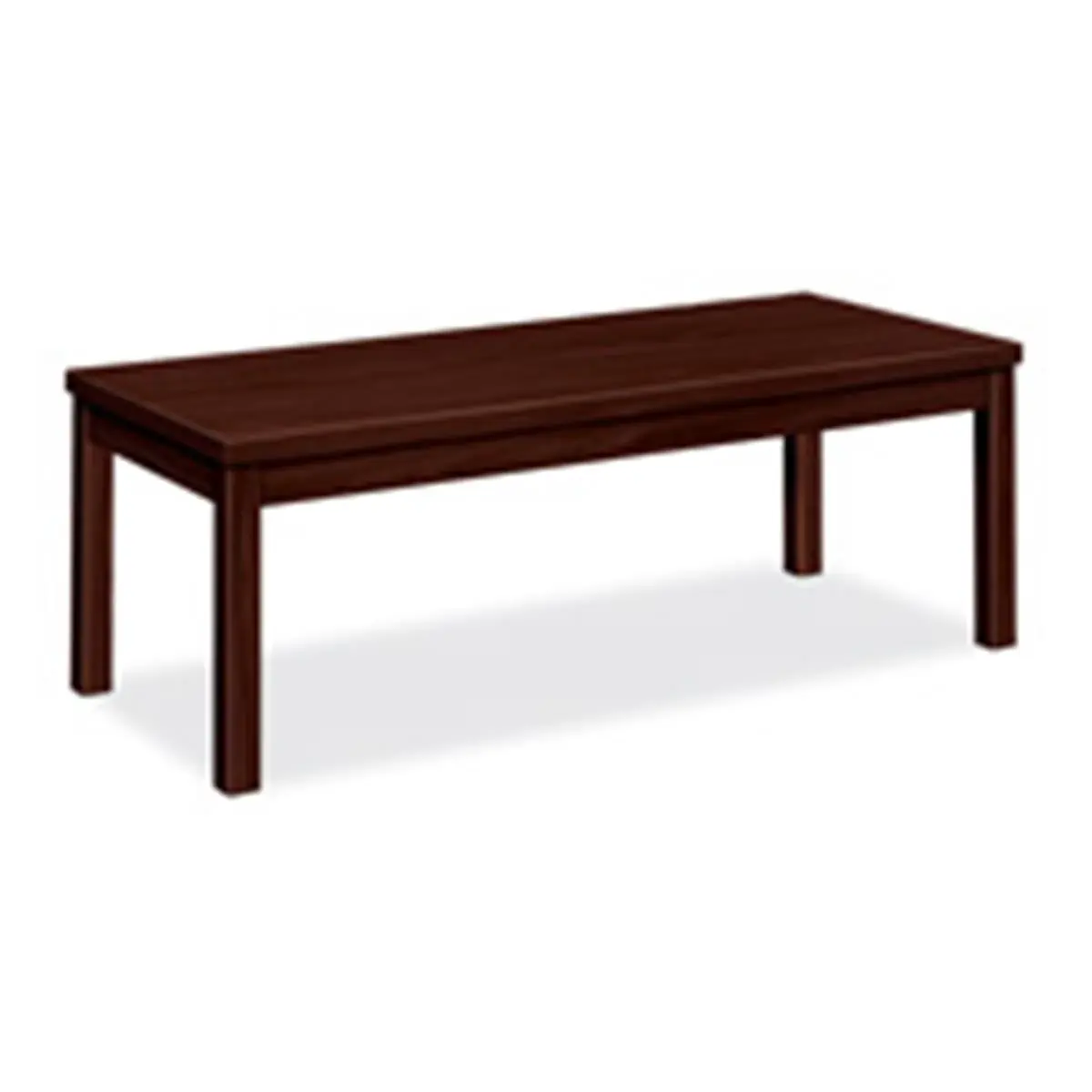 212 MAIN Heavy Duty Rectangular Stain-Proof Laminate Coffee Table with Square Corners, 48in x 20in x 16in, Mahogany Indoor Modern Furniture, Heavy Duty Table